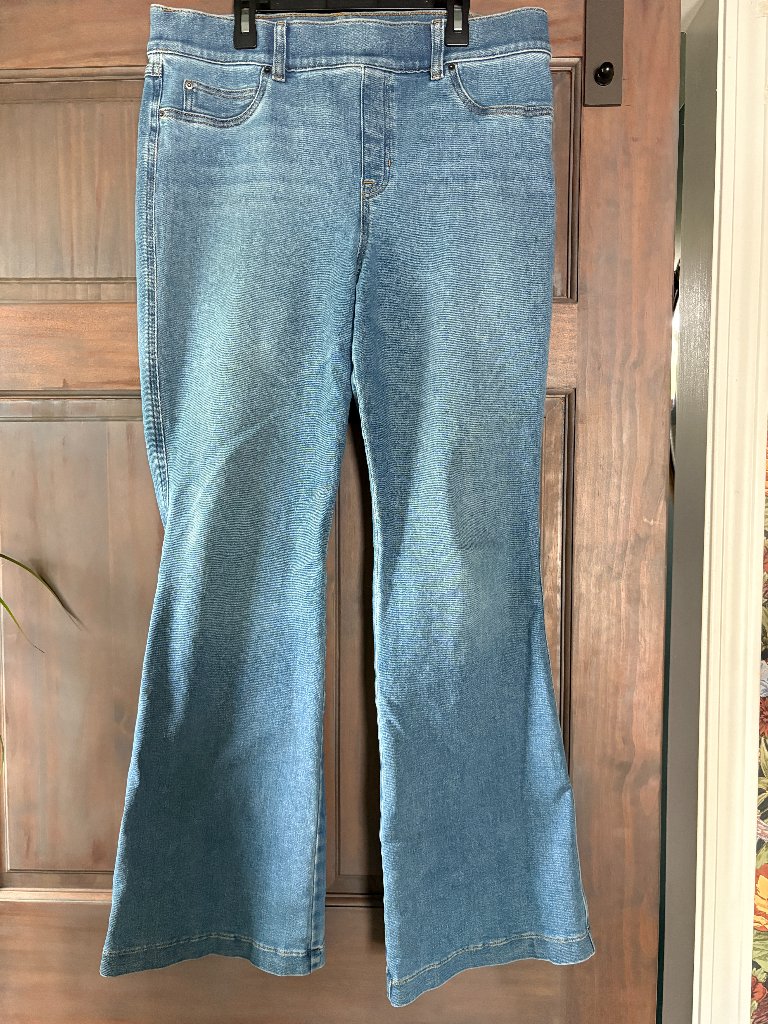 Spanxshape Everywear Flare Jeans, Stonewashed Blue Size Xl